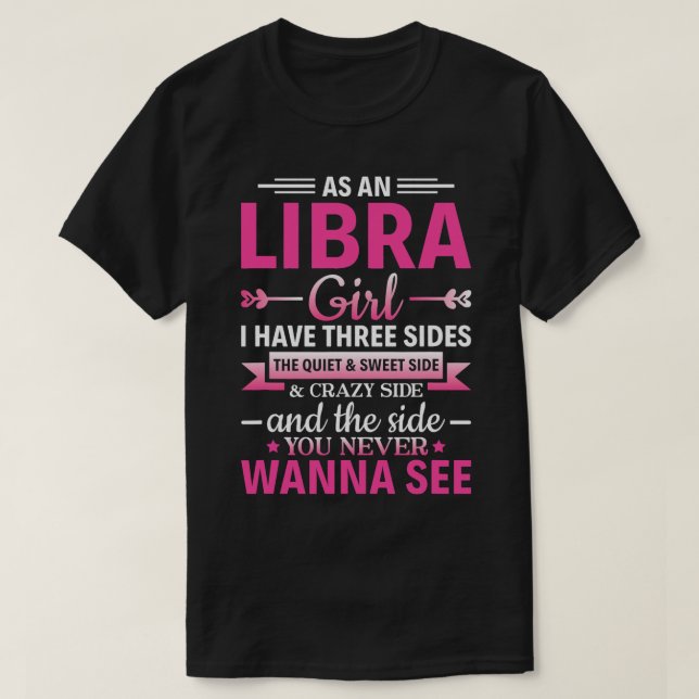 Libra Girl Astrology Zodiac Sign Libra Horoscope L T-Shirt (Design Front)