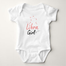 Libra Girl cute Astrology bodysuit for babies
