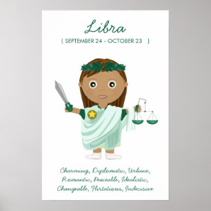 Libra - Girl Horoscope Poster