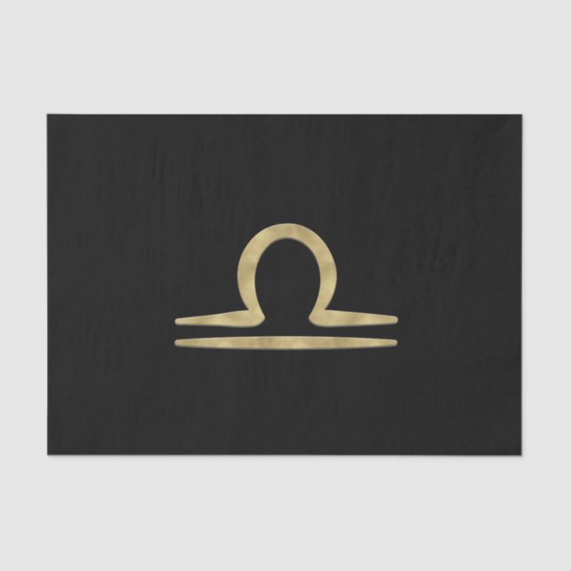 LIBRA Gold September October Birthday Astrology Tissue Paper (Front)