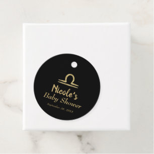 LIBRA Gold Zodiac September October Astrology  Favour Tags