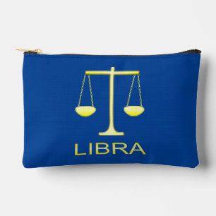 Libra Golden Scales Star Sign Accessory Pouch