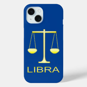 Libra Golden Scales Star Sign iPhone 15 Case
