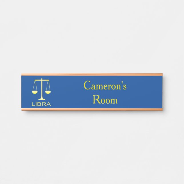 Libra Golden Scales Star Sign Custom (Front)