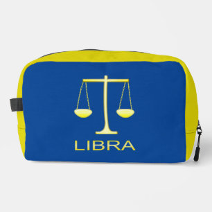 Libra Golden Scales Star Sign Dopp Kit