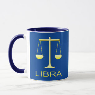 Libra Golden Scales Star Sign Mug
