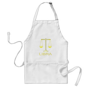 Libra Golden Scales Star Sign Standard Apron