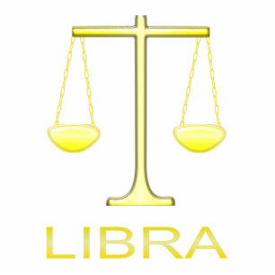 Libra Golden Scales Star Sign Standing Photo Sculpture