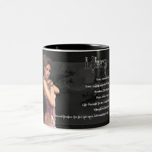 Libra Gothic Female Zodiac Mug (Center)