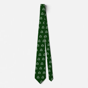 Libra - Green (#003300) Tie