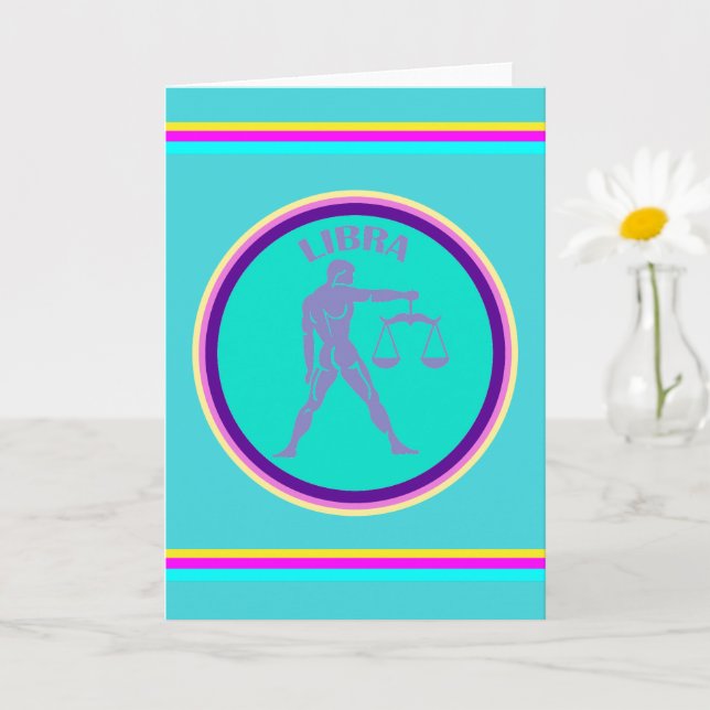 Libra Greeting Card (Small Plant)