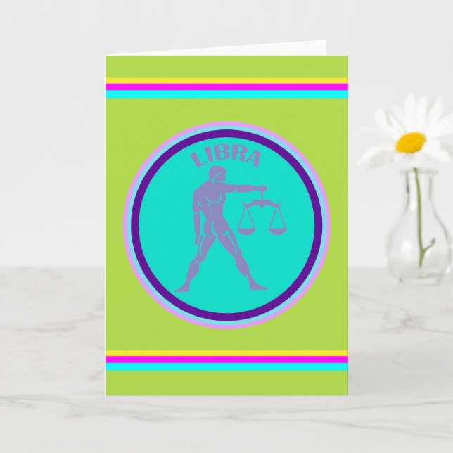 Libra Greeting Card (Small Plant)