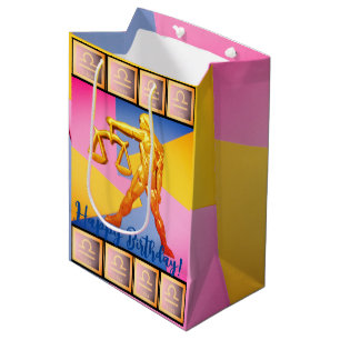 Libra - Happy Birthday Medium Gift Bag