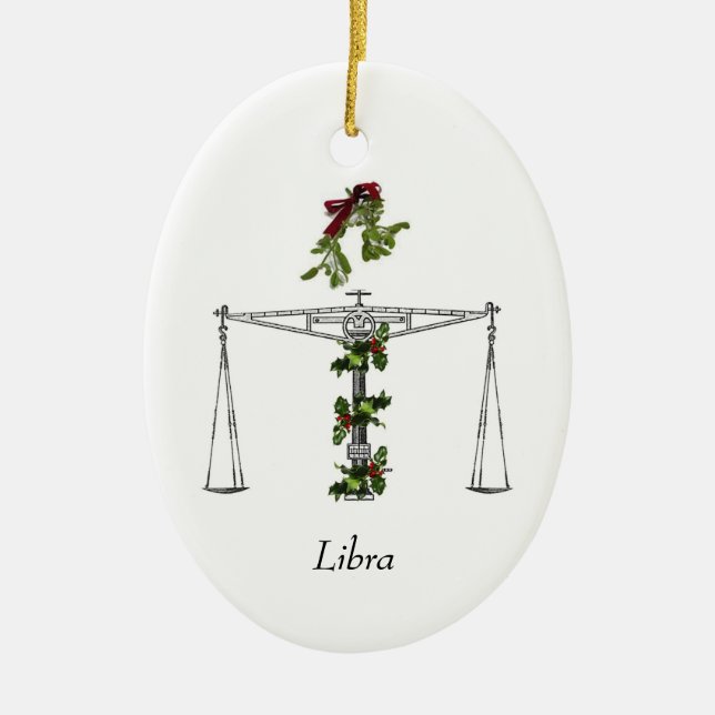Libra Holiday Ornament (Front)