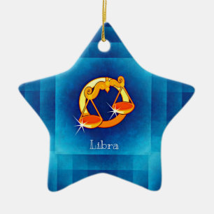 libra horoscope ceramic tree decoration