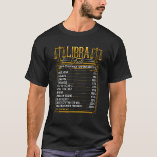 Libra Horoscope Zodiac Facts Traits Rules Astrolog T-Shirt