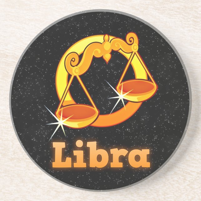 Libra illustration coaster (Front)