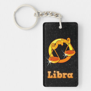 Libra illustration key ring