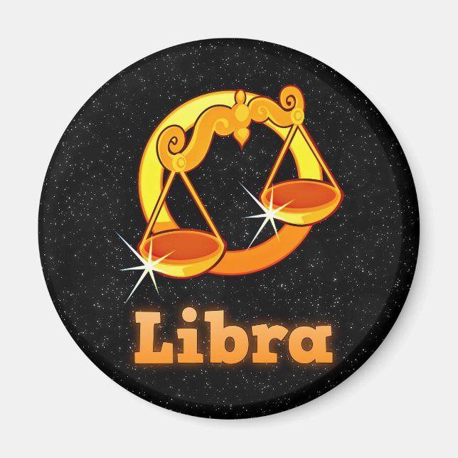 Libra illustration magnet (Front)