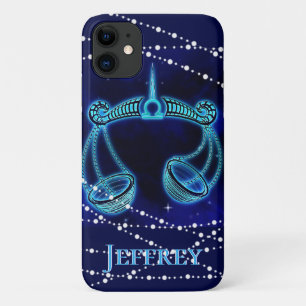 Libra in Dark Blue II iPhone 11 Case
