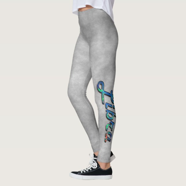 Libra in Opal Gemstone Leggings (Left)