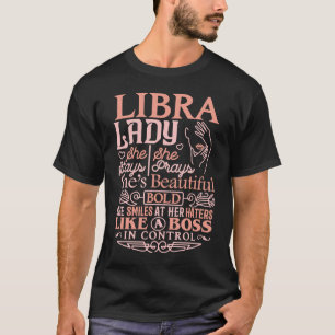 Libra Lady  Astrology Zodiac Sign Libra Woman Girl T-Shirt