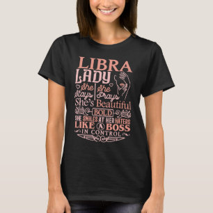 Libra Lady Astrology Zodiac Sign Libra Woman Girl T-Shirt