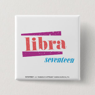 Libra LtPink 15 Cm Square Badge