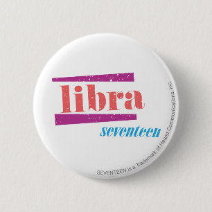 Libra LtPink 6 Cm Round Badge