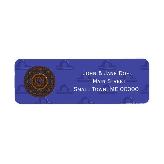 Libra Mandala Address Label (Front)