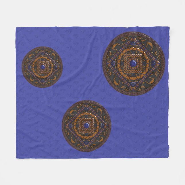 Libra Mandala Fleece Blanket (Front (Horizontal))