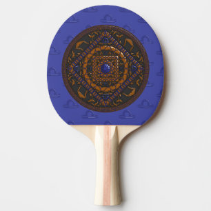 Libra Mandala Ping Pong Paddle