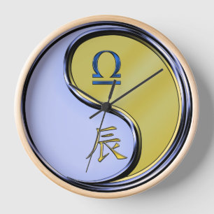 Libra & Metal Dragon Clock