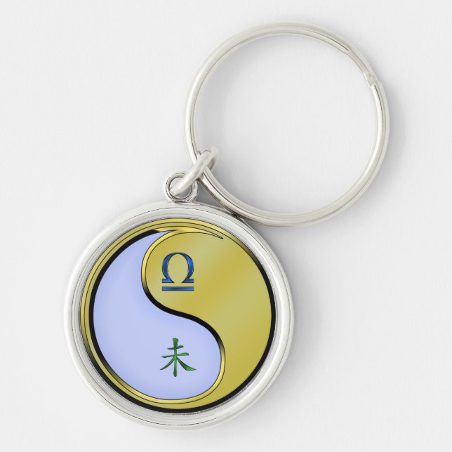 Libra & Metal Goat Key Ring (Front)