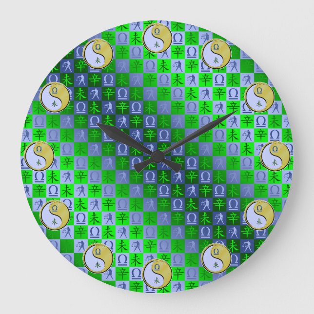 Libra & Metal Goat Large Clock (Front)
