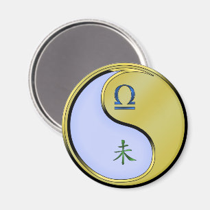 Libra & Metal Goat Magnet