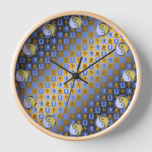 Libra & Metal Horse Clock