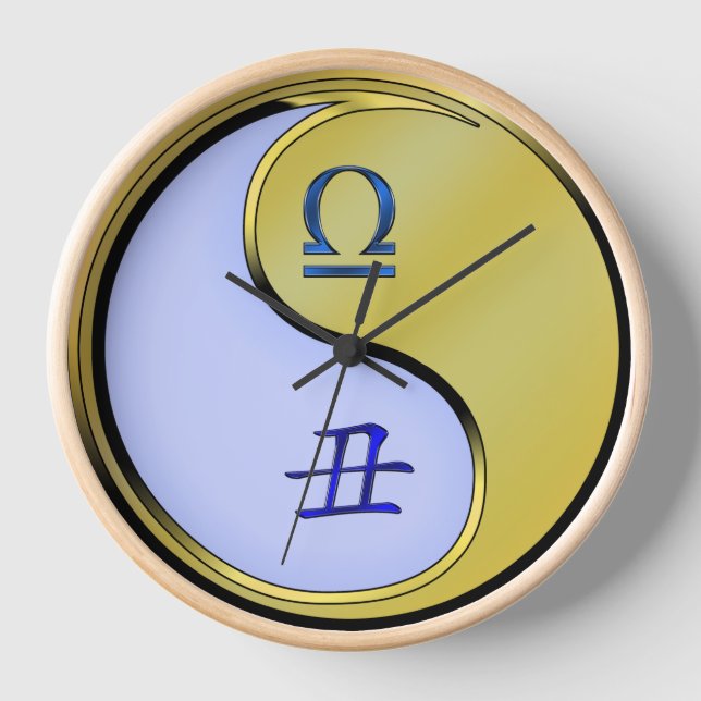 Libra & Metal Ox Clock (Front)