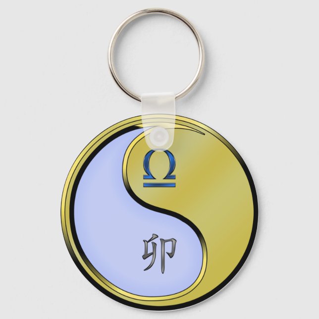 Libra & Metal Rabbit Key Ring (Back)