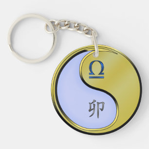 Libra & Metal Rabbit Key Ring