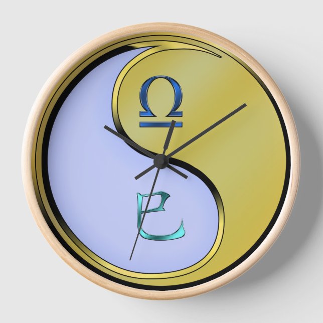 Libra & Metal Snake Clock (Front)