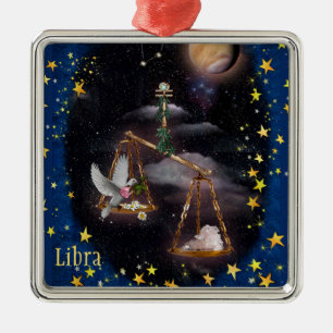 Libra Metal Tree Decoration