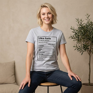 Libra Nutrition Fact Zodiac T-Shirt