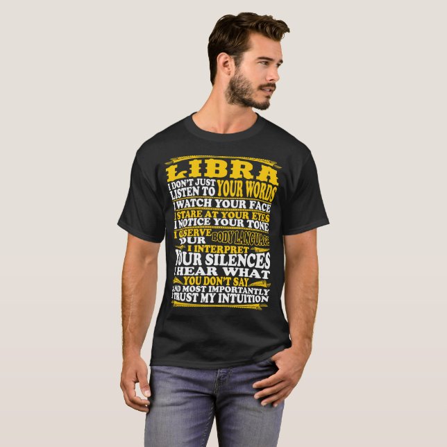 Libra Observe Interpret Trust Intuition Tshirt (Front Full)