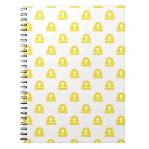Libra Pattern Yellow Notebook