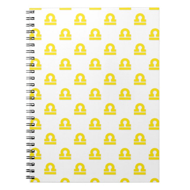 Libra Pattern Yellow Notebook (Front)