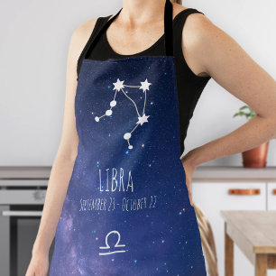 Libra Personalised Zodiac Constellation Apron