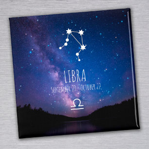 Libra   Personalised Zodiac Constellation Magnet
