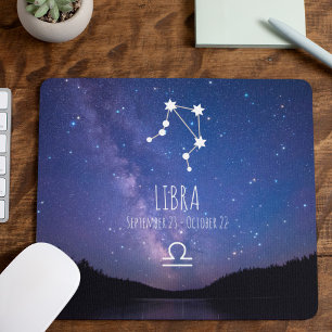 Libra   Personalised Zodiac Constellation Mouse Mat