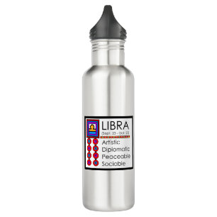 Libra Personality Traits Water Bottle
